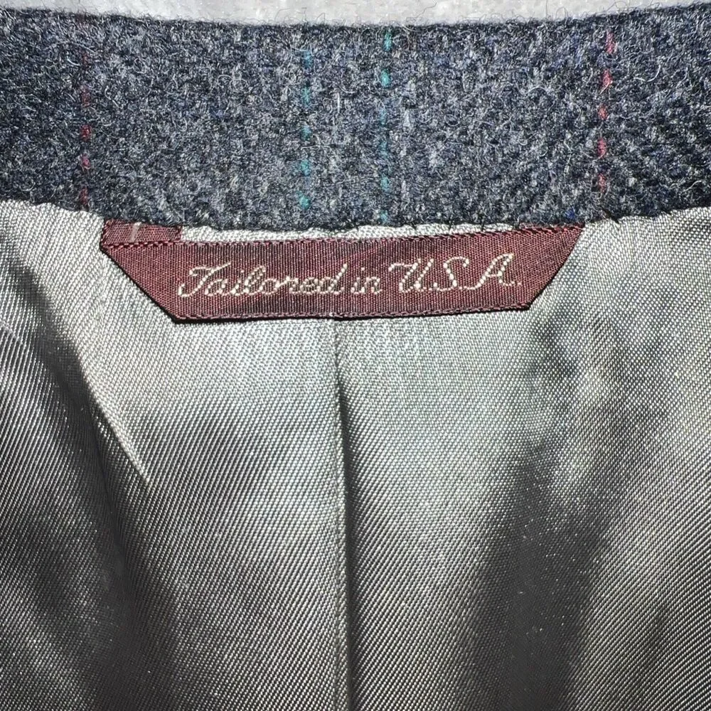 Cricketeer Dayton Hudson Vintage Blazer Jacket Union Made in USA 44R Wool